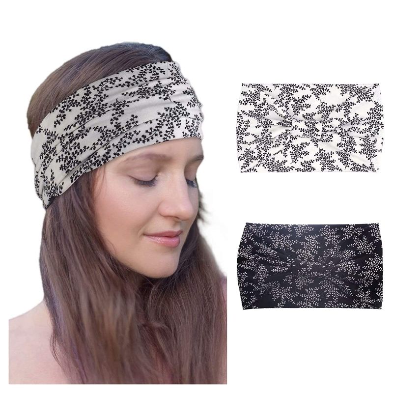 Photo 1 of 2 Packs of 2* Women's Headbands Adjustable Knotted Bows Hair Bands Elastic Non Slip Headwraps *(MAIN PHOTO USED AS REFERENCE ONLY CHECK PHOTOS)*
