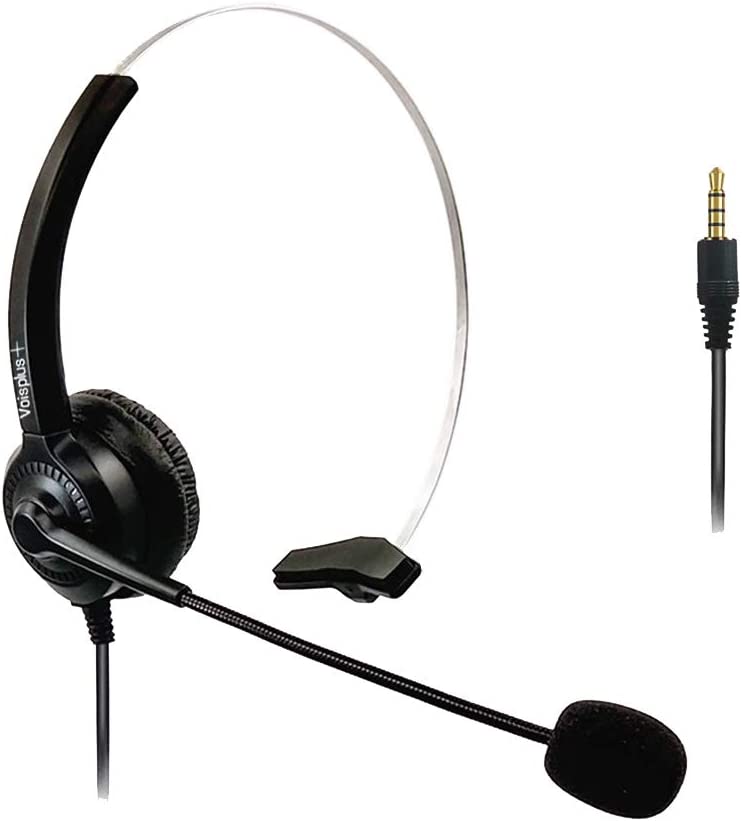 Photo 1 of 3.5mm Cell Phone Headset with Microphone for Computer Laptop PC Tablet, Computer Headphones with Retractable Mic Noise Canceling, All Day Comfort for Meetings/Call Center/School/Home
