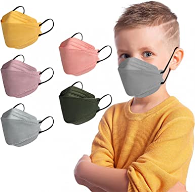 Photo 1 of 50Pc 4-Ply KF94 Fish Type Kids Disposable Face Masks,Soft Breathable Cute Cartoon Face Masks for 3-8 Aged Kids Back to School
