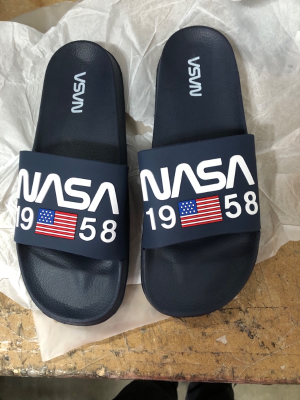 Photo 2 of NASA Slides Sandal for Men SIZE 9 navy blue 
