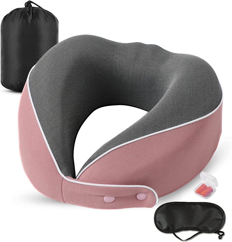 Photo 1 of (MAIN PHOTO USED AS REFERENCE ONLY CHECK PHOTOS) Memory Foam Travel Pillow, Soft Neck Pillow for Airplane, Home, Car Sleeping,floral design 