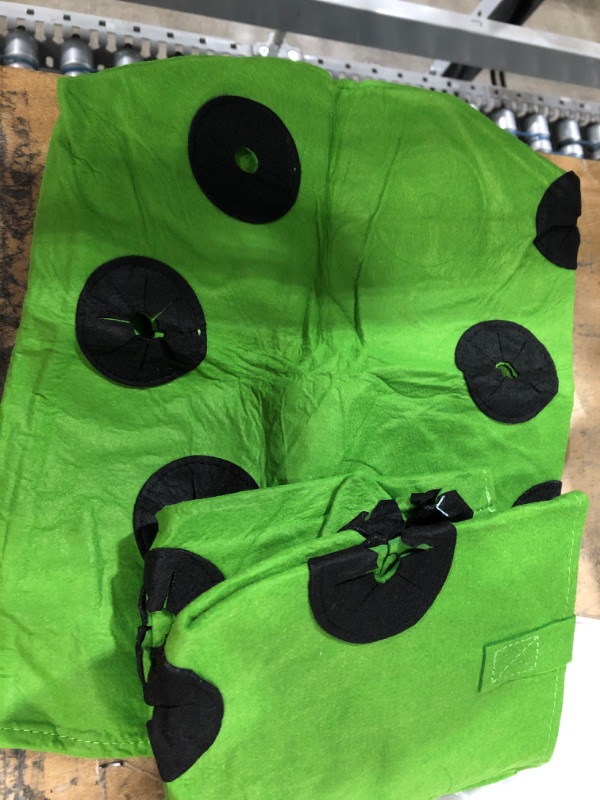 Photo 1 of 2 Pack Green Upside Down Tomato & Herb Planter, Outdoor Hanging Durable Aeration Fabric Strawberry Planter Bags
