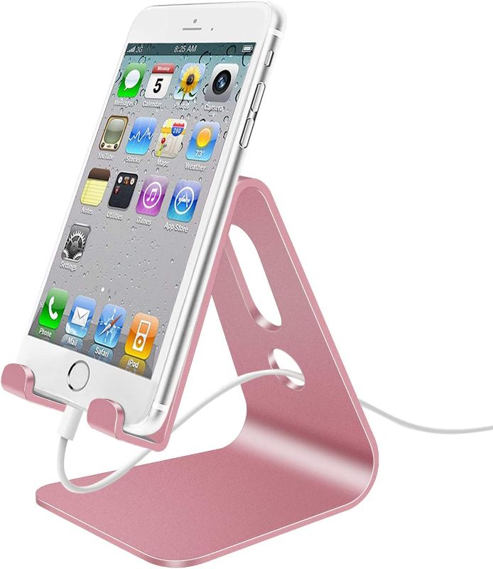 Photo 1 of **SET OF 2** Cell Phone Stand, LLSME Phone Holder, Cradle, Dock, Aluminum Desktop Stand Compatible with All Mobile Phone, iPhone, iPad Air/Mini
