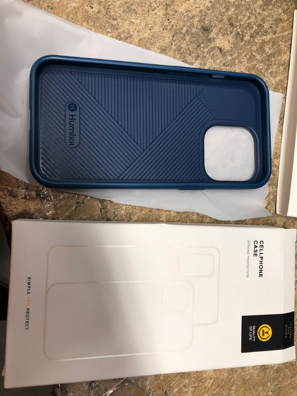 Photo 1 of Humixx Shockproof Designed for iPhone 13 Pro Case, [Military Grade Drop Protection] [Anti-Scratch] Heavy-Duty Protective Slim Hard PC Back with Soft TPU Bumper Case for iPhone 13 Pro - 6.1 inch Blue

