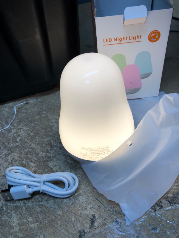 Photo 2 of Luposwiten Night Light for Kids with Touch Sensor Control and Color Changing Mode | Night Lights for Kids Room with 1 Hour Timer Up to 80H, White
