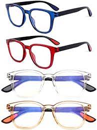 Photo 1 of 4 PACK BLUE LIGHT BLOCKING GLASSES FOR MEN/WOMEN CLEAR MULTICOLORED SET