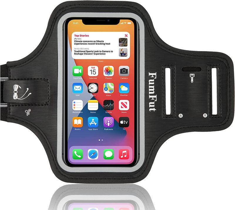 Photo 1 of **SET OF 2*  FumFut Water Resistant Cell Phone Armband Case Running Holder for iPhone Pro Max Plus Mini SE(12/11/X/XS/XR/8/7/6/5)Galaxy S Ultra Plus Lite Edge Note...
