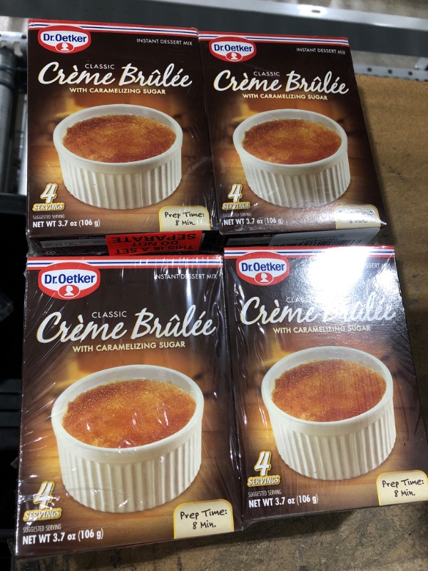 Photo 2 of ***EXP 10/7/2023, 8 Pack*** Dr. Oetker Creme Brulee (4x3.7oz)