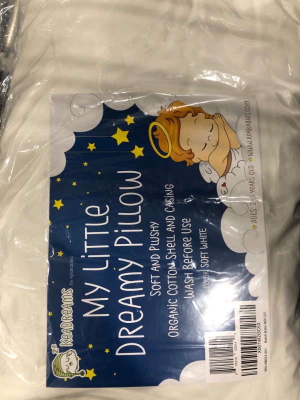 Photo 1 of KeaBabies Toddler Pillow with Pillowcase 13X18 Toddler Pillows (Soft White)
