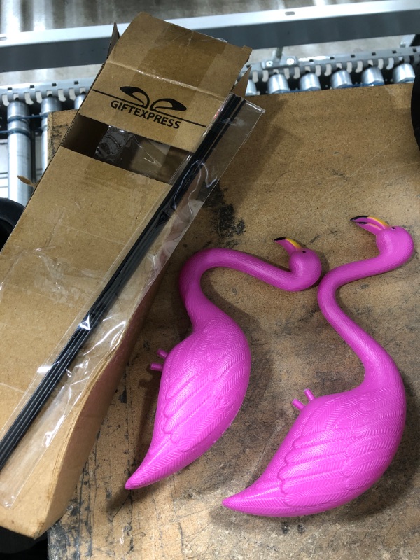 Photo 3 of ***3 Pack*** Set of 2, Small Pink Flamingo Yard Ornament/ Mini Yard Flamingos Ornaments/ Pink Flamingo Garden Yard Decor (2)