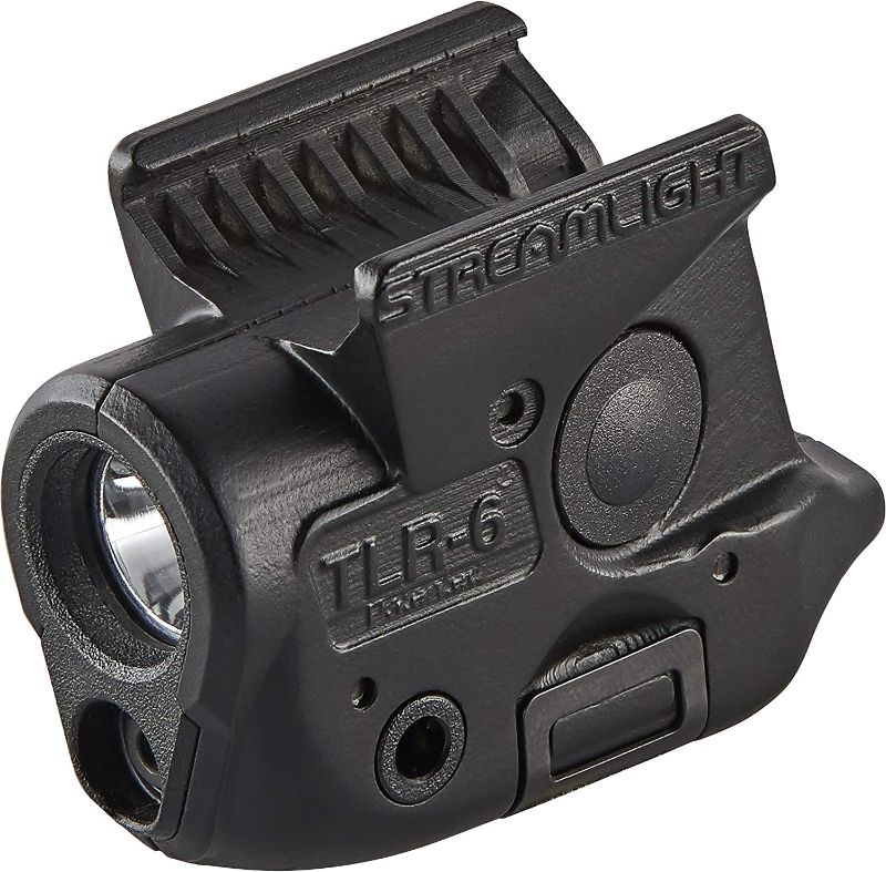 Photo 1 of **BROKEN LOCK**
Streamlight 69284 TLR-6 Tactical Pistol Mount Flashlight 100 Lumen with Integrated Red Aiming Laser Designed Exclusively and Solely for Sig Sauer P365, Black