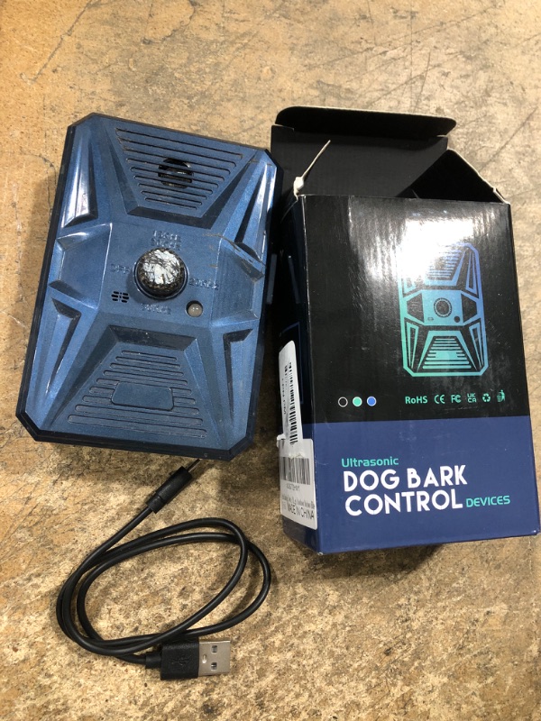 Photo 2 of Anti Barking Device, Ultrasonic Dog Barking Control Devices 33 Ft Range with 3 Levels, Rechargeable Upgraded Dog Barking Deterrent, No Bark Dog Training Stop Barking Safe for Dogs, Outdoor/Indoor Blue