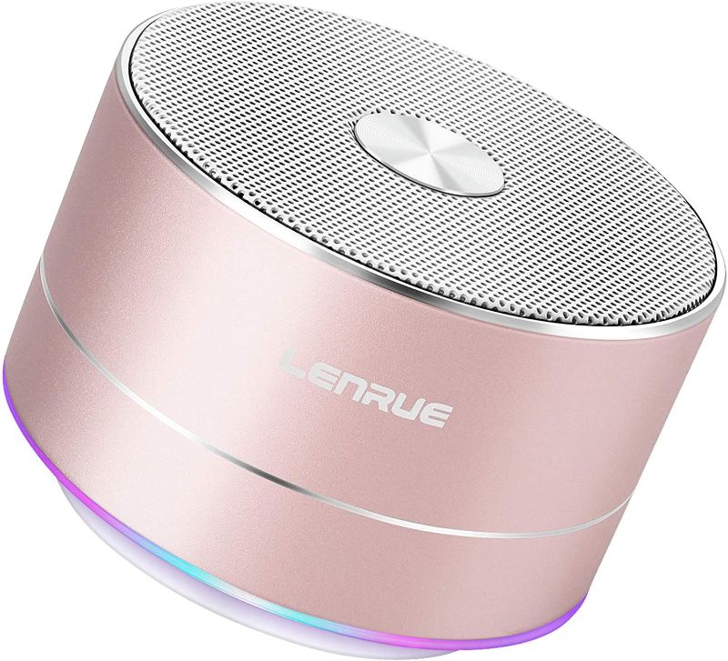 Photo 1 of A2 LENRUE Portable Wireless Bluetooth Speaker with Built-in-Mic,Handsfree Call,AUX Line,TF Card,HD Sound and Bass for iPhone Ipad Android Smartphone and More(Rose Gold)