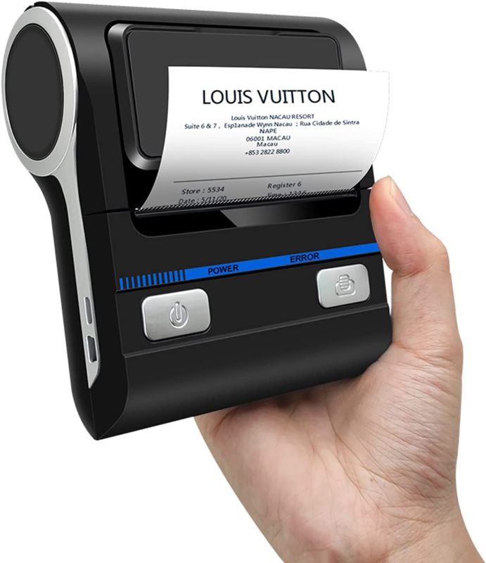 Photo 1 of Bluetooth POS Receipt Printer, Milestone 3'1/8 80mm Wireless Thermal Printer ESC/POS Print Commands Set for Office and Small Business, Compatible with Android/Windows, Not Support Square POS System