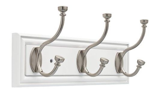 Photo 1 of 16" Hook Rail Elegant - White/Satin Nickel - Threshold™

