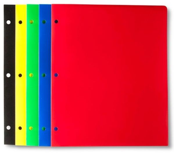 Photo 1 of 5pk 2 Pocket Plastic Folders - up & up™ 5 packs of 5 


