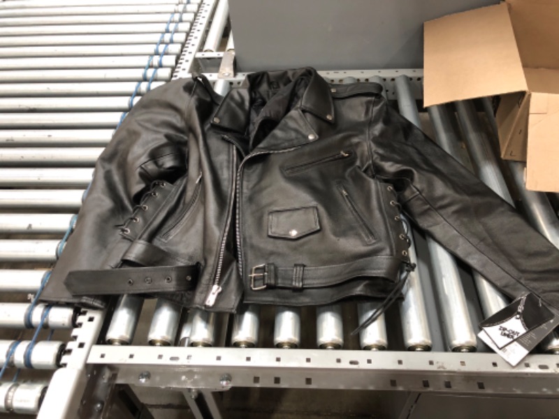 Photo 2 of Event Biker Leather Men's Basic Motorcycle Jacket with Pockets
