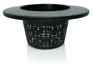 Photo 1 of 25 pack- 6 in. Wide Lip Bucket Basket - Round Plant Container with Mesh Bottom - Hydrofarm HG6RDBK