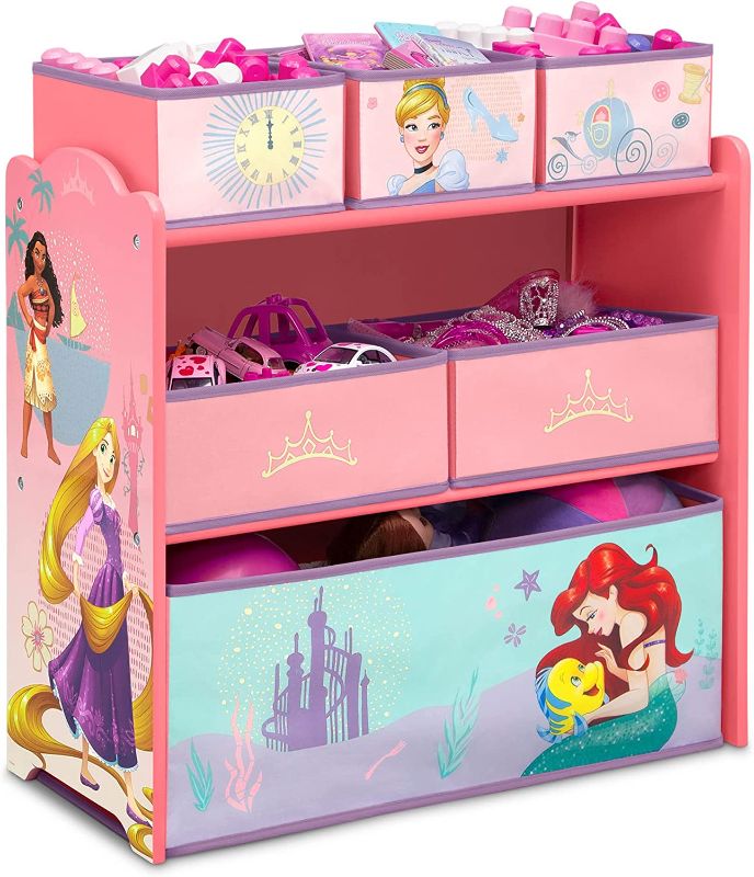 Photo 1 of Delta Children Design & Store 6 Bin Toy Storage Organizer, Disney Princess