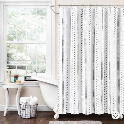 Photo 1 of 72"x72" Hygge Striped Single Shower Curtain - Lush Décor

