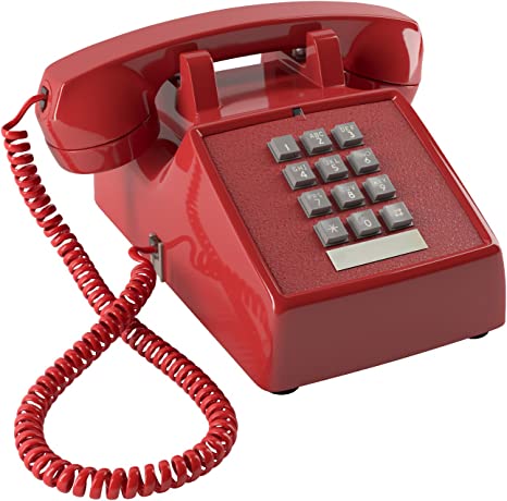 Photo 1 of Home Intuition Classic Corded Phone for Hearing Impaired Telephone for Seniors with Extra Loud Ringer, Red
