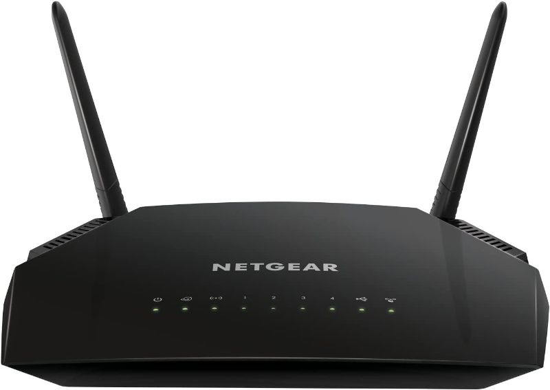 Photo 1 of USED: NETGEAR WiFi Router (R6230) - AC1200 Dual Band Wireless Speed (up to 1200 Mbps) | Up to 1200 sq ft Coverage & 20 Devices | 4 x 1G Ethernet and 1 x 2.0 USB ports
