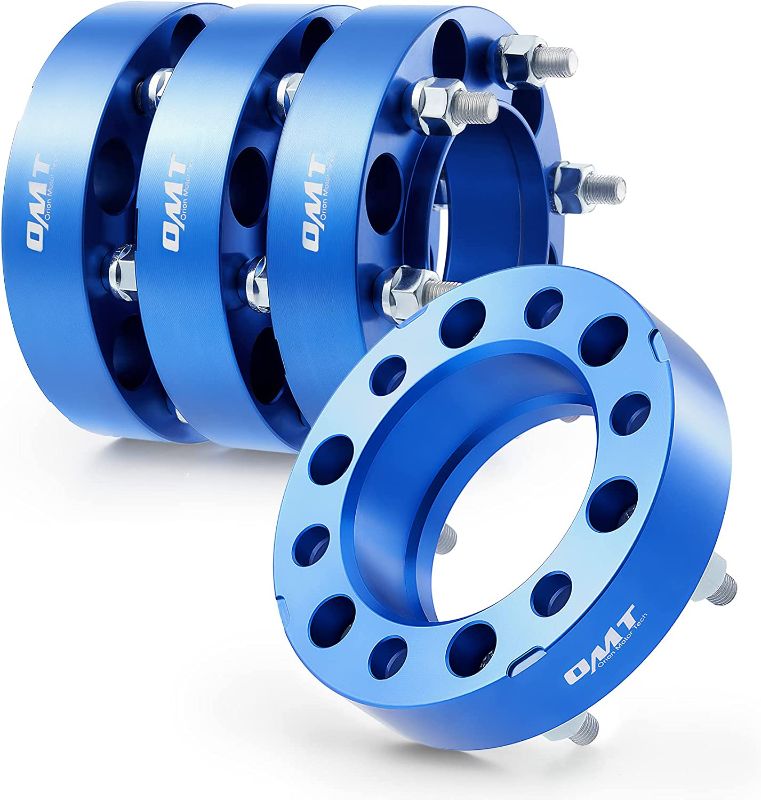 Photo 1 of Orion Motor Tech 6x5.5 Wheel Spacers, 1.5” Blue Wheel Spacers Compatible with Tacoma 4runner Tundra FJ Sequoia Fortuner Ventury GX470 GX460, with M12x1.5 Studs 106mm Bore Wheel Spacer Kit, Set of 4