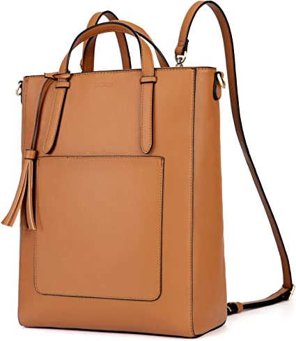 Photo 1 of ECOSUSI Tote Bag Convertible Backpack for Women Vegan Leather Handbag Multifuction Shoulder Bag
