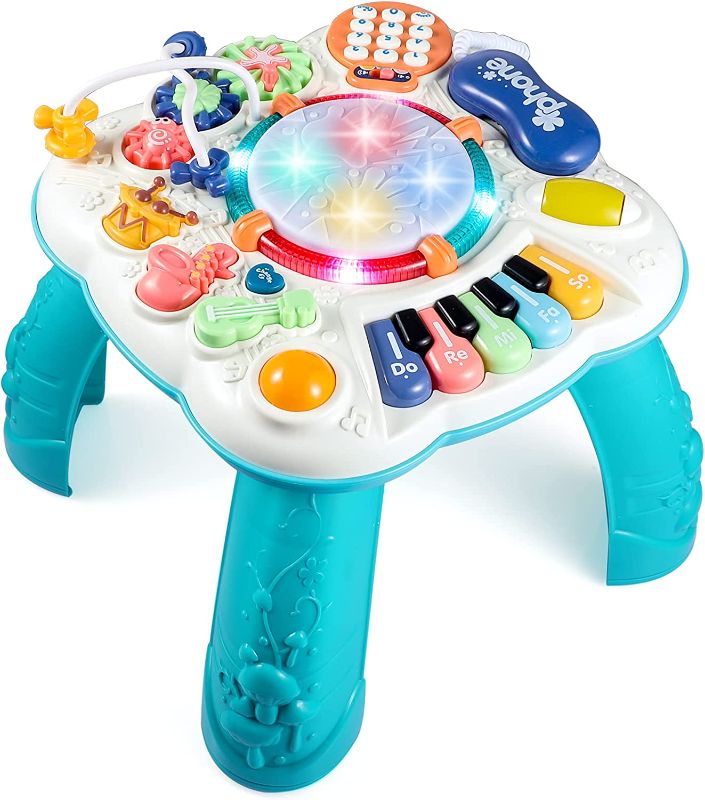 Photo 1 of BACCOW Baby Toys, Activity Table for Baby 6 to 12-18 Months, Learning Musical Toddler Toys for 1 2 3 Year Old Boys Girls Gifts
