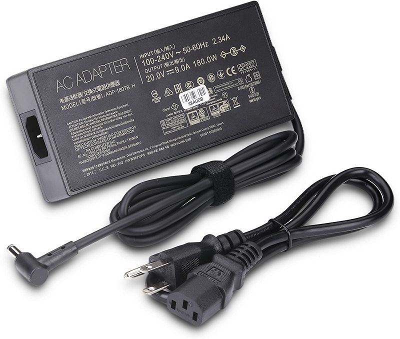 Photo 1 of 180W AC Adapter for ASUS Rog Zephyrus: ADP-180TB H G14 G15 GA401I GA502 GA502D GA502DU GA502IU GA401 GA401II GA401IV TUF505DT TUF505DU TUF705DU 20V 9A Laptop Power Supply Charger
