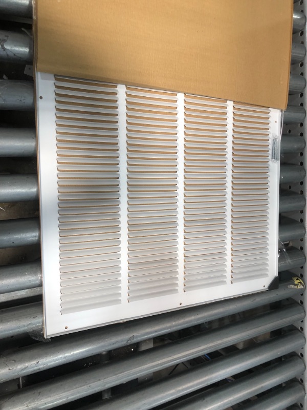 Photo 2 of 20"w X 30"h Steel Return Air Grilles - Sidewall and Ceiling - HVAC Duct Cover - White [Outer Dimensions: 21.75"w X 31.75"h]
