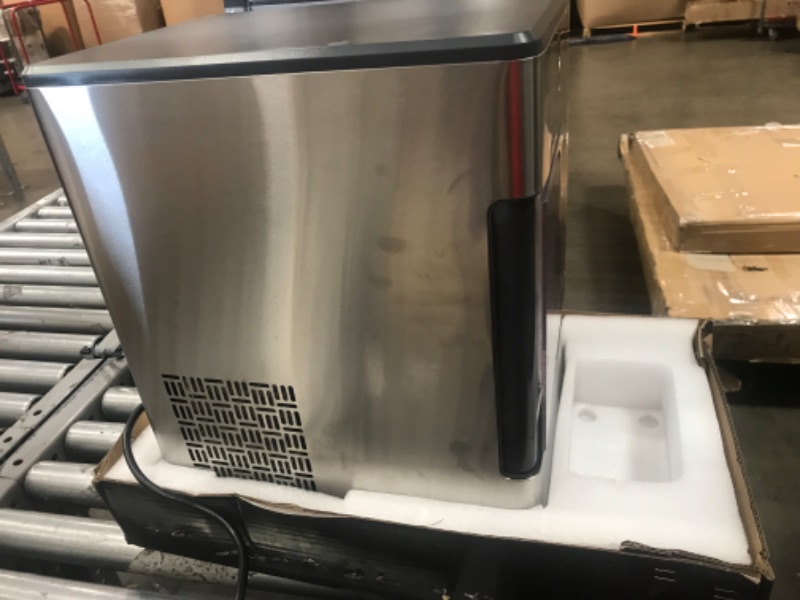 Photo 3 of GE Profile Opal | Countertop Nugget Ice Maker with Side Tank | Portable Ice Machine Makes up to 24 lbs. of Ice Per Day | Stainless Steel Finish
