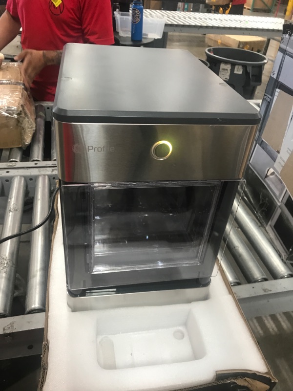 Photo 8 of GE Profile Opal | Countertop Nugget Ice Maker with Side Tank | Portable Ice Machine Makes up to 24 lbs. of Ice Per Day | Stainless Steel Finish
