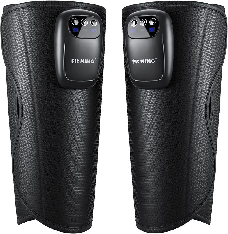 Photo 1 of FIT KING Cordless Leg Massager for Circulation,Rechargeable Calf Massager Machine for Pain Relief & Fast Recovery after Workout, Air Compression Calf Massager Portable with 3 Models Intensity FT-058A
