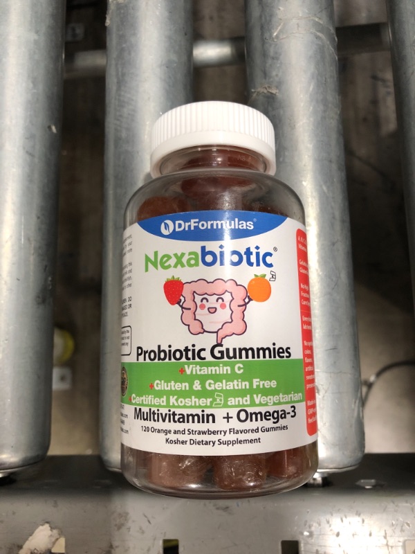 Photo 2 of *EXP11/2022* DrFormulas Multivitamin Gummies with Omega 3 and Probiotics for Kids and Adults with Vitamin C | Nexabiotic with Vitamin A, C, D3, E, B6, B12, and Zinc, Biotin, Folate | Kosher Vegetarian, 120 Count
