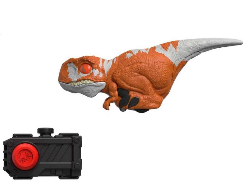 Photo 1 of Jurassic World: Dominion Uncaged Click Tracker Atrociraptor Red Dinosaur Toy

