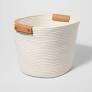 Photo 1 of 13" Decorative Coiled Rope Basket Cream - Brightroom