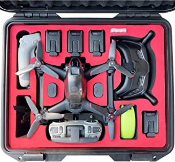 Photo 1 of ***DRONE NOT INCLUDED*** Judunmsk Waterproof Hard Case for DJI FPV Drone Combo, Large-Capacity Carrying Case Without Disassembling The Propeller, Compatible with Arm Bracers Accessories (Not Include Arm Bracers and Drone)

