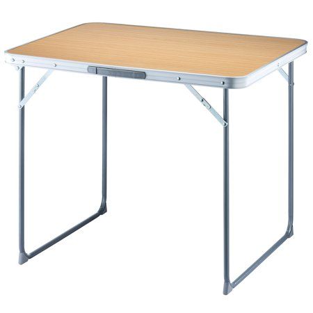 Photo 1 of (COSMETIC DAMAGES TO TOP) FUNDANGO Folding Camping Table Lightweight Folding Table for Picnic Yellow, 32"D x 24"W x 27"H

