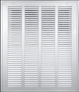 Photo 1 of (BENT) 20"W x 30"H [Duct Opening Measurements] Steel Return Air Filter Grille [Removable Door] for 1-inch Filters | Vent Cover Grill, White | Outer Dimensions: 22 5/8"W X 32 5/8"H for 20x30 Duct Opening

