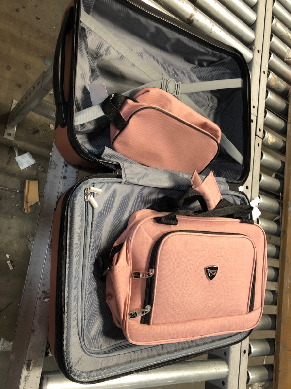 Photo 2 of (COSMETIC DAMAGES) Travelers Club Sky+ Luggage Set, Rose Gold, 3 Piece
