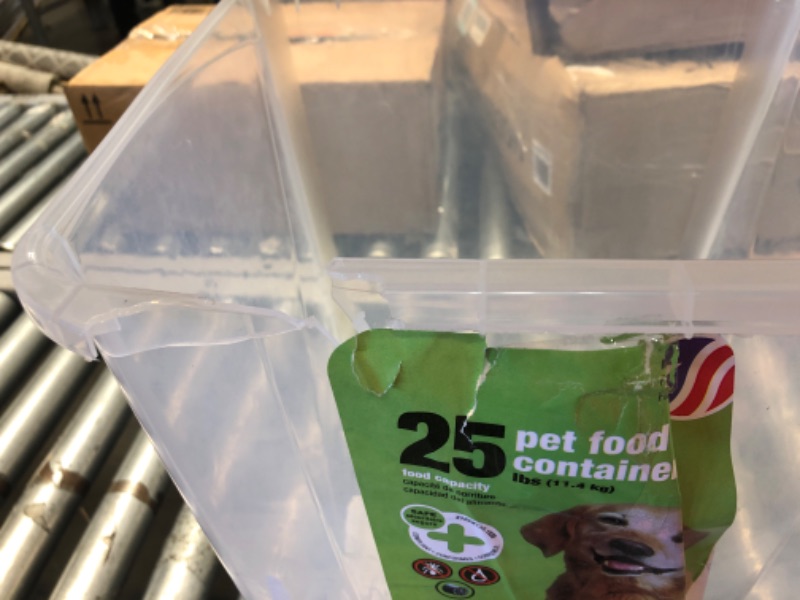 Photo 2 of (CRACKED CONTAINER; DENTED LID) Van Ness Pet Food Storage Container, 25-lb