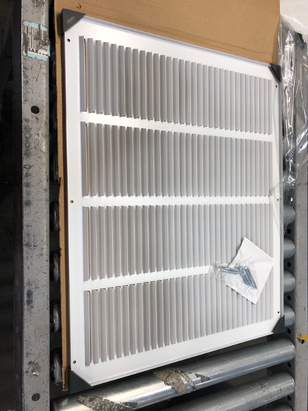 Photo 1 of 20"W x 16"H Steel Return Air Grilles - Sidewall and Cieling - HVAC Duct Cover - White [Outer Dimensions: 21.75"w x 17.75"h]