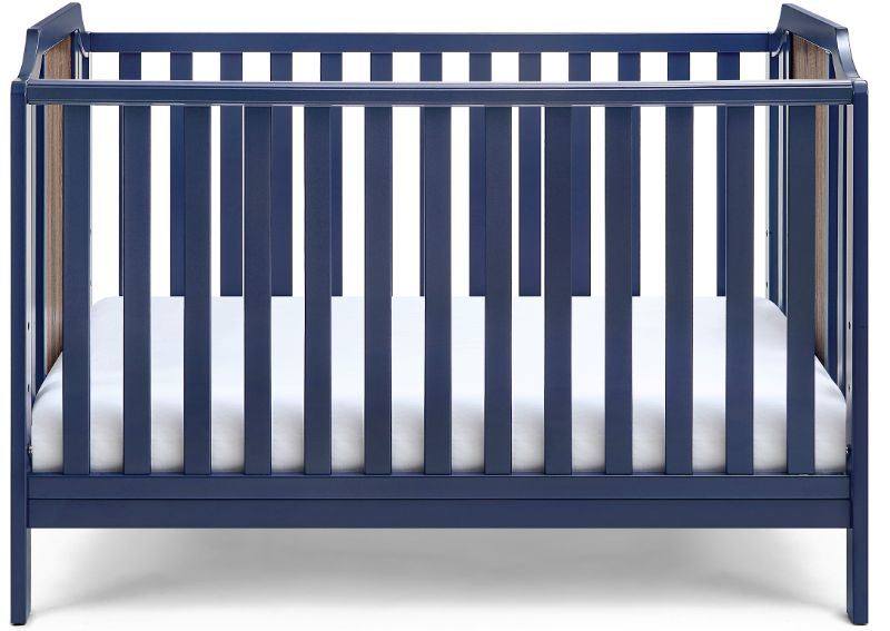 Photo 1 of (PARTS ONLY; DENTED/SCRATCHED) Suite Bebe Brees Crib in Midnight Blue and Brown Finish
