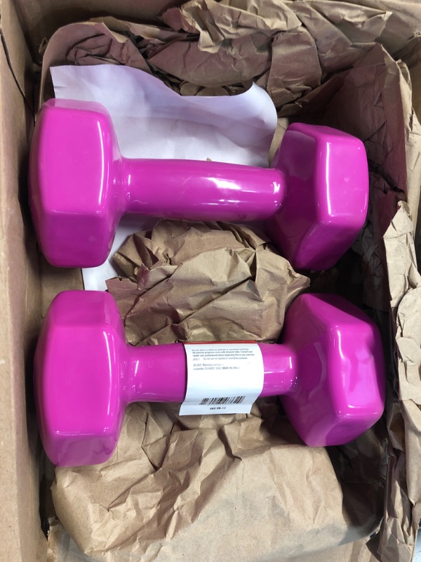 Photo 1 of (PUNCTURED SURFACES) Spri Deluxe Vinyl Dumbbells - 12 lbs Pair