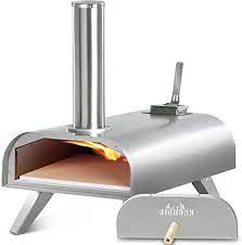 Photo 1 of (PARTS ONLY; CHARRED SURFACES) BIG HORN Pizza Oven, Outdoor Portable Pellet Pizza Oven Rapid Heating Stainless Steel with Natural Pellet Pizza Maker Pizza Machine
