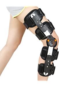 Photo 1 of (BROKEN-OFF CLIP) ROM Hinged Knee Brace, Adjustable Hinged Knee Brace for Men and Women, for ACL, MCL, PCL, Orthopedic, Post Operation Recovery Support
