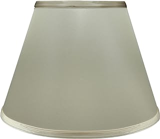 Photo 1 of (DENTED ) PACK OF 2 Aspen Creative 32690, Empire Hardback, 7" Top x 13" Bottom x 9-1/2" Slant, Champagne Fabric w Fitter Spider Lamp Shade, 7" x 13" x 9.5"
