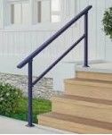 Photo 1 of (MISSING HARDWARE/MANUAL) black metal handrail