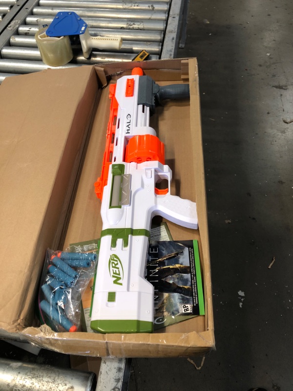 Photo 1 of 
NERF Halo Bulldog SG Dart Blaster -- Pump-Action, Rotating 10-Dart Drum, Tactical Rails, 10 Official Elite Darts, Skin Unlock Code
